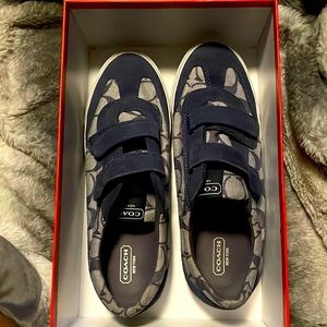 Coach Priya Velcro Sneakers Navy & White (10)